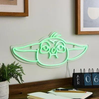 Dunelm Disney Star Wars Grogu Neon Sign Clear