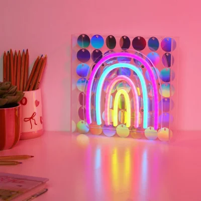 Dunelm The Feel Good Club Signography Rainbow Neon Sign