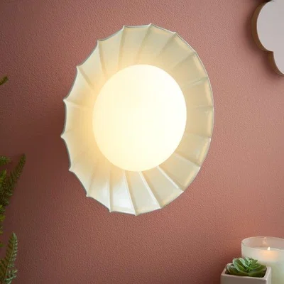 Dunelm Scallop Rechargeable LED Touch Dimmable Wall Light