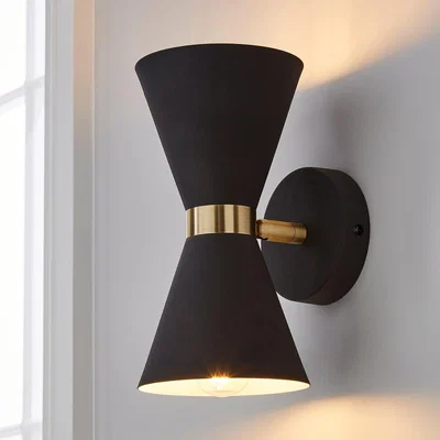 Dunelm Archie Retro Head Dual Lit Wall Light Black