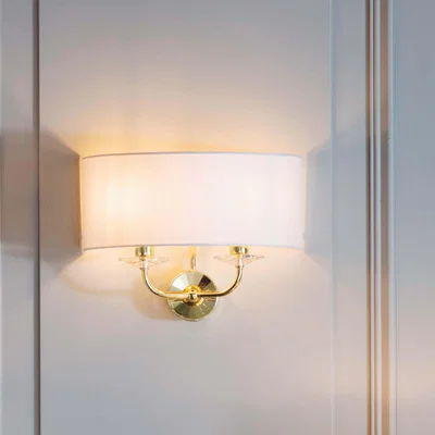 Dunelm Vogue Katarina Crystal 2 Light Wall Light Brass