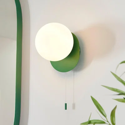 Dunelm Elements Tela Bathroom Wall Light Green