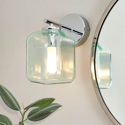 Dunelm Lucia Green Bathroom Wall Light Green