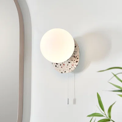 Dunelm Elements Tela Bathroom Wall Light Terrazzo