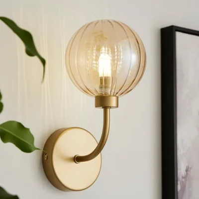 Dunelm Luxe Ribbed LED Wall Light