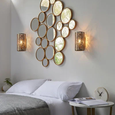 Dunelm Vogue Secret Floral Wall Light Antique Brass
