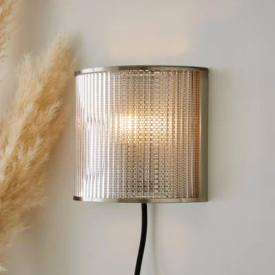 Dunelm Kruze Plug In Wall Light Silver