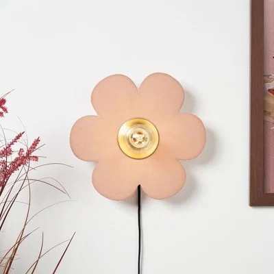 Dunelm Flower Fabric Wall Light