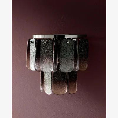 Danetti Estelle smoked ombre glass wall light
