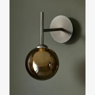 Danetti Riley mocha glass wall light