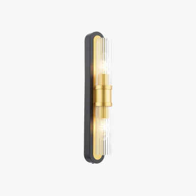 Furniture Village Huxwell Ribbed Glass 2 Light Wall Light