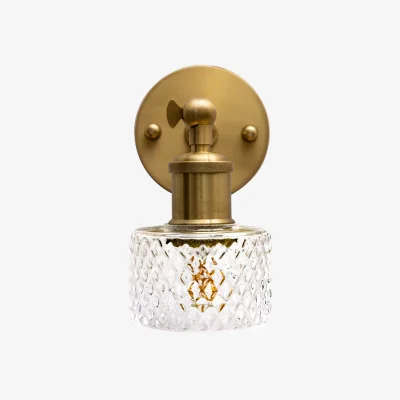 French Bedroom Dante Petite Prismatic Glass Wall Light