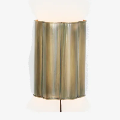 French Bedroom Brass Scalloped Wall Light