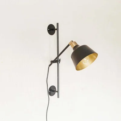 Graham & Green Nova Black and Gold Wall Light
