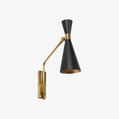 Graham & Green Black and Brass Wall Light