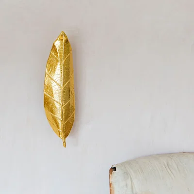 Graham & Green Lancelote Gold Leaf Wall Light