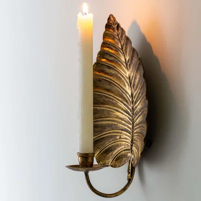 Graham & Green Copper Leaf Wall Sconce