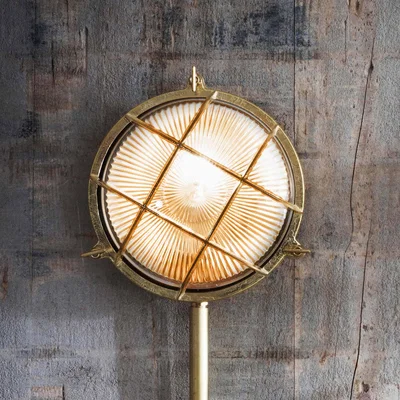 Graham & Green Devonport Round Brass Bulk Head Light