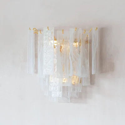 Graham & Green Graham and Green Marbled Glass Gold Wall Light