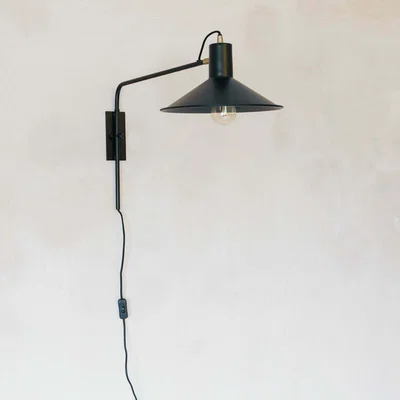 Graham & Green Mila Black and Gold Wall Light