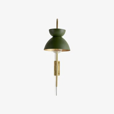 Habitat Habitat Dasni Wall Light - Green & Brass
