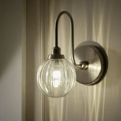 Habitat Habitat Anais Nickel Metal Wall Light - Brushed Chrome