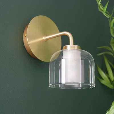 Habitat Shore Light Ava Metal & Glass Wall Light - Gold