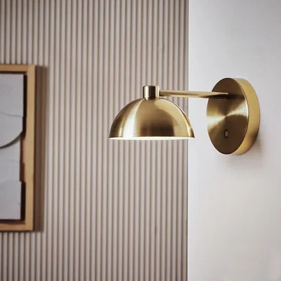 Habitat Habitat Mushroom Metal Rechargeable Wall Light - Brass