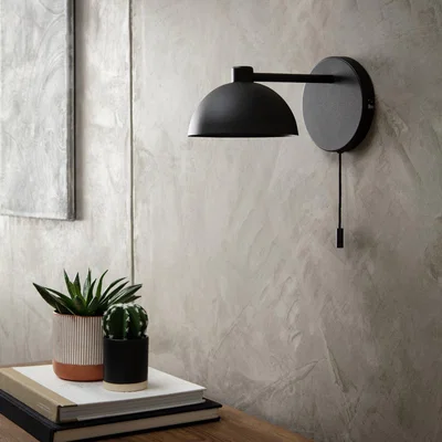 Habitat Habitat Mushroom Steel Wall Light - Black