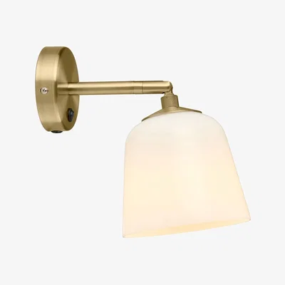 Heal's Halo Room 49 Wall Light Opal Antique Brass