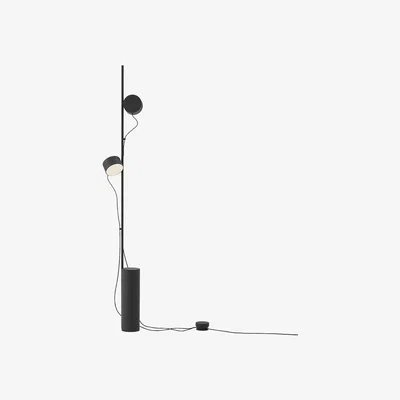 Heal's Muuto Post LED Floor Lamp Black - Heal's UK Lighting