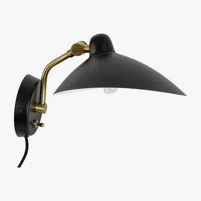 Heal's Heal's Milton Wall Lamp Black - Heal's UK Lighting