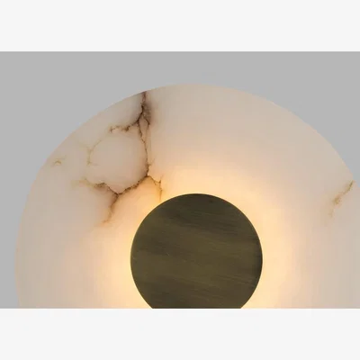 Heal's Heal's Ebro Alabaster LED Wall Light Brushed Gold IP44 Round