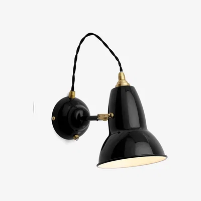 Heal's Anglepoise Orginal 1227 Brass Wall Light Elephant Grey - Heal's UK Bedroom Furniture