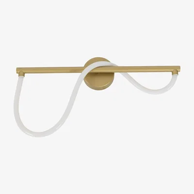 Heal's Heal's Wave LED Wall Light Satin Gold - Heal's UK Lighting