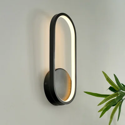 Homebase Seattle Black LED Wall Light
