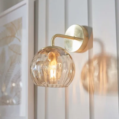 Homebase Geneva Wall Light - Brass