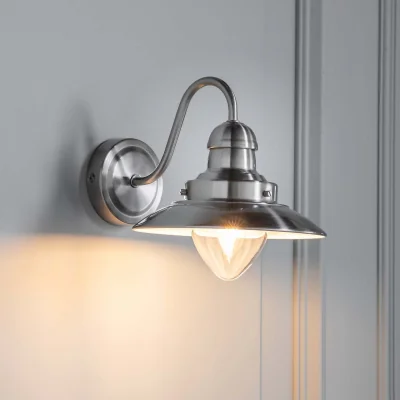 Homebase Chadwick Wall Light - Nickel