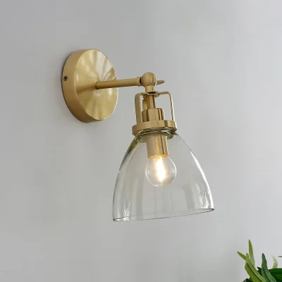 Homebase Berkeley Wall Light - Satin Brass