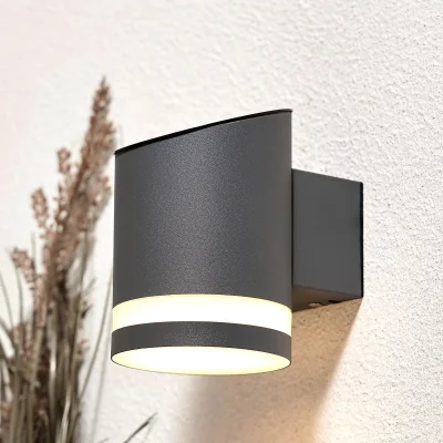 Homebase Coniston LED Down Solar Wall Light - Anthracite