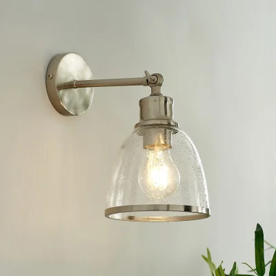 Homebase Windermere Wall Light - Satin Nickel
