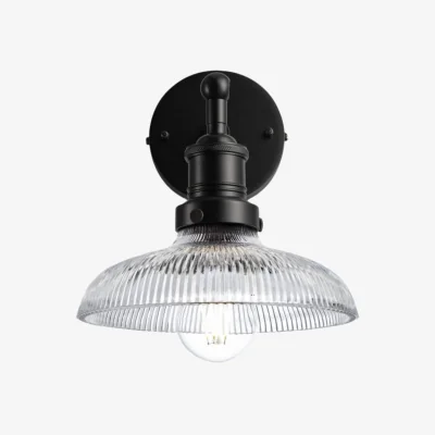 Industville Brooklyn Glass Dome Wall Light - 8 Inch