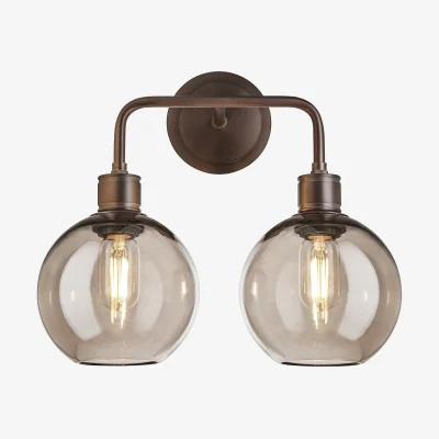 Industville Albany Glass Globe Double Wall Light - 7 Inch