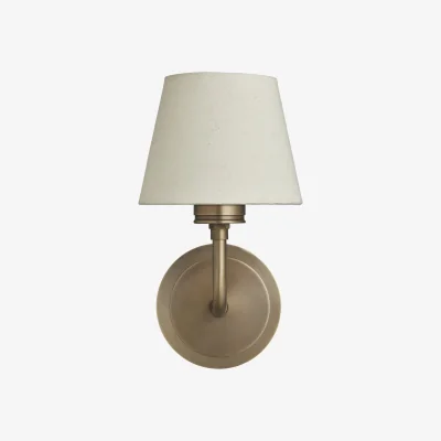 Industville Albany Wall Light - Natural Cotton Shade