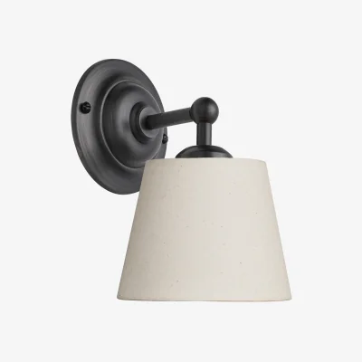 Industville Orlando Empire Wall Light - Light Natural Cotton