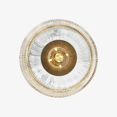 Industville Ribbed Glass Dish Wall Diffuser - 8 Inch - Clear