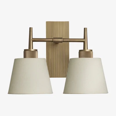 Industville Henley Empire Double Wall Light - Light Natural Cotton
