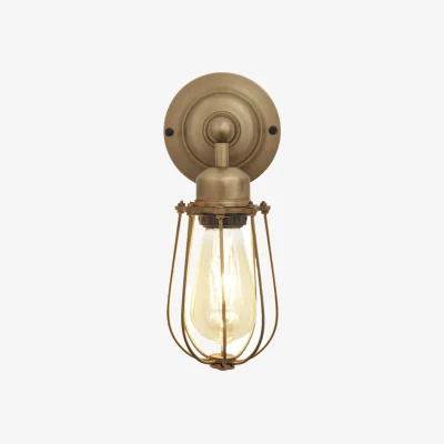 Industville Orlando Wire Cage Wall Light - 4 Inch