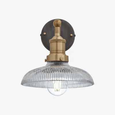 Industville Brooklyn Glass Dome Wall Light - 8 Inch