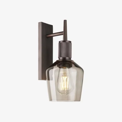 Industville Henley Glass Schoolhouse Wall Light - 5.5 Inch